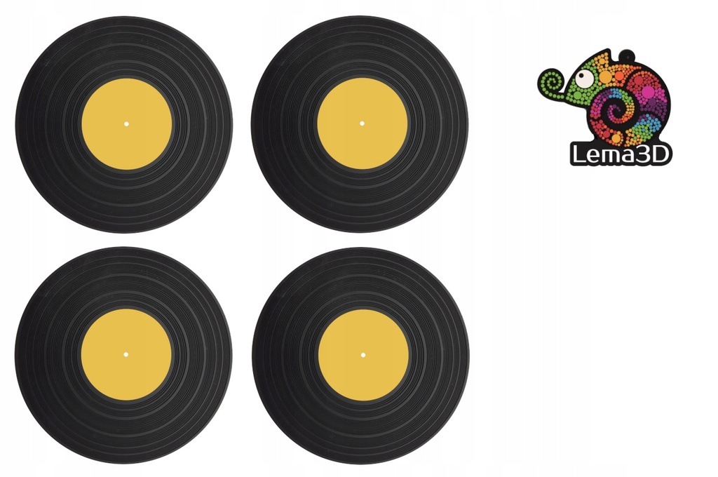 PODSTAWKI POD KUBEK PŁYTA WINYLOWA 4szt - NOWOŚĆ