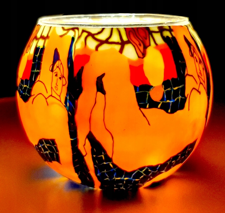 LAMPA WITRAŻOWA NA T-LIGHT MEDYTACJA JOGA LAMPION