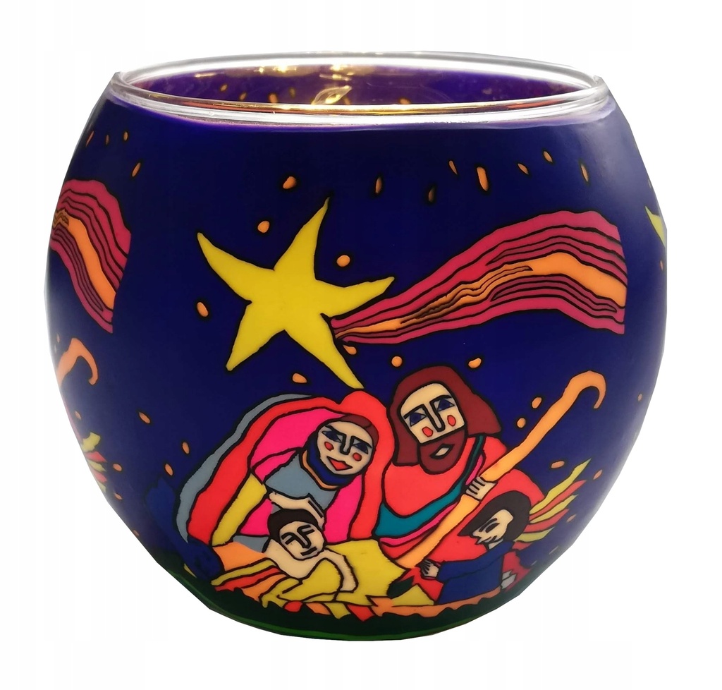 LAMPION WITRAŻOWY NA T-LIGHT PREZENT NA ŚWIĘTA