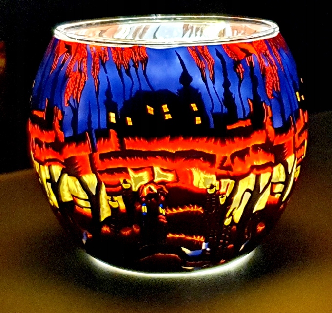 LAMPION WITRAŻOWY NA T-LIGHT MEDYTACJA JOGA