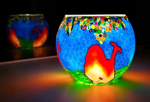 [św/CCC/LED] LAMPA WITRAŻOWA RĘCZNIE WYKONANA - LEMA3D