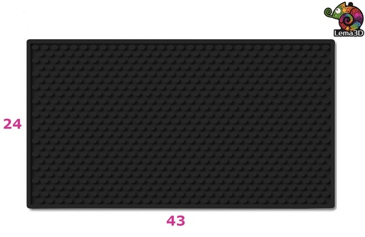 [MATA/M/BLACK] DUŻA MATA BAROWA OCIEKACZ M 24x43 CZARNA LEMA3D