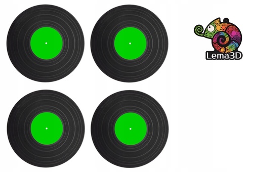 [WINYL/CZAR/ZIEL/4] PODSTAWKI POD KUBEK PŁYTA WINYLOWA 4szt - NOWOŚĆ