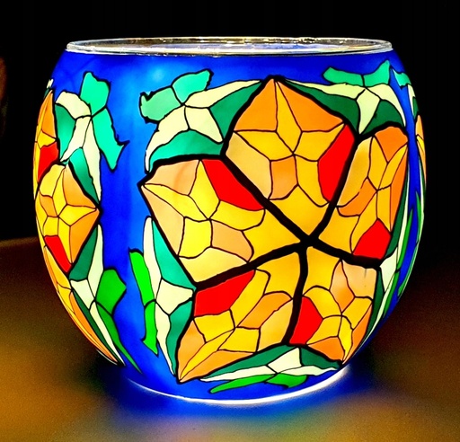 [św/B05] LAMPION WITRAŻOWY NA T-LIGHT MEDYTACJA JOGA