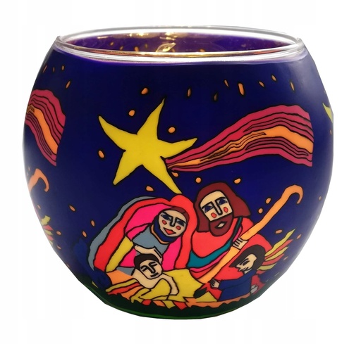 [św/święta] LAMPION WITRAŻOWY NA T-LIGHT PREZENT NA ŚWIĘTA