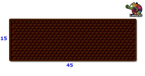 [MATA/S/BROWN7533] MATA BAROWA BARMATA PODKŁADKA S 15x45 BRĄZ LEMA3D