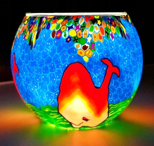 [św/CCC] LAMPION WITRAŻOWY NA T-LIGHT MEDYTACJA JOGA