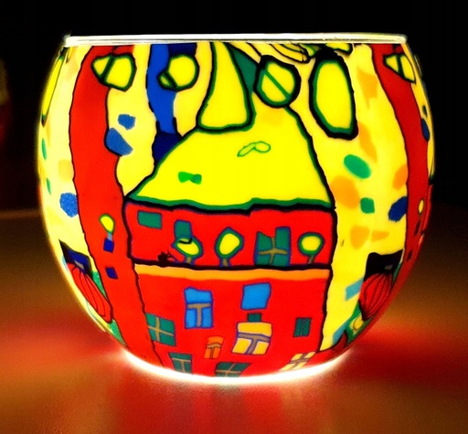 [św/D05] LAMPION WITRAŻOWY NA T-LIGHT MEDYTACJA JOGA